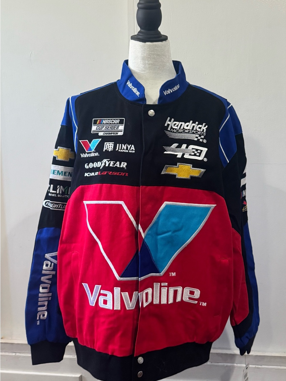 Mens Racing Jacket - Red, Blue & Black